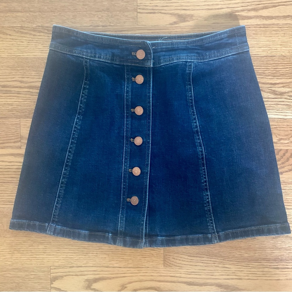 Madewell Dark Blue Denim Mini Skirt
